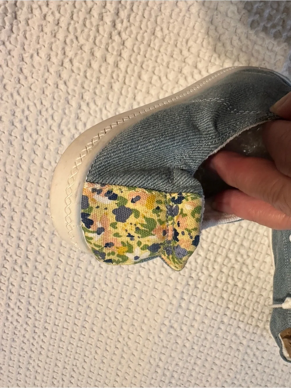 Women’s Denim-Style Casual Sneakers with White Laces